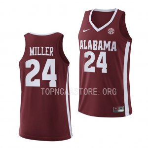 Men's Alabama Crimson Tide #24 Brandon Miller Crimson Replica NCAA 2022-23 College Basketball Jersey 2403WWLS2